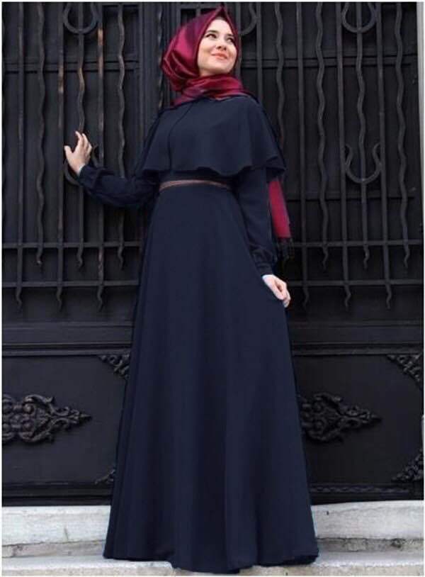 Cape Style sleeved Dress