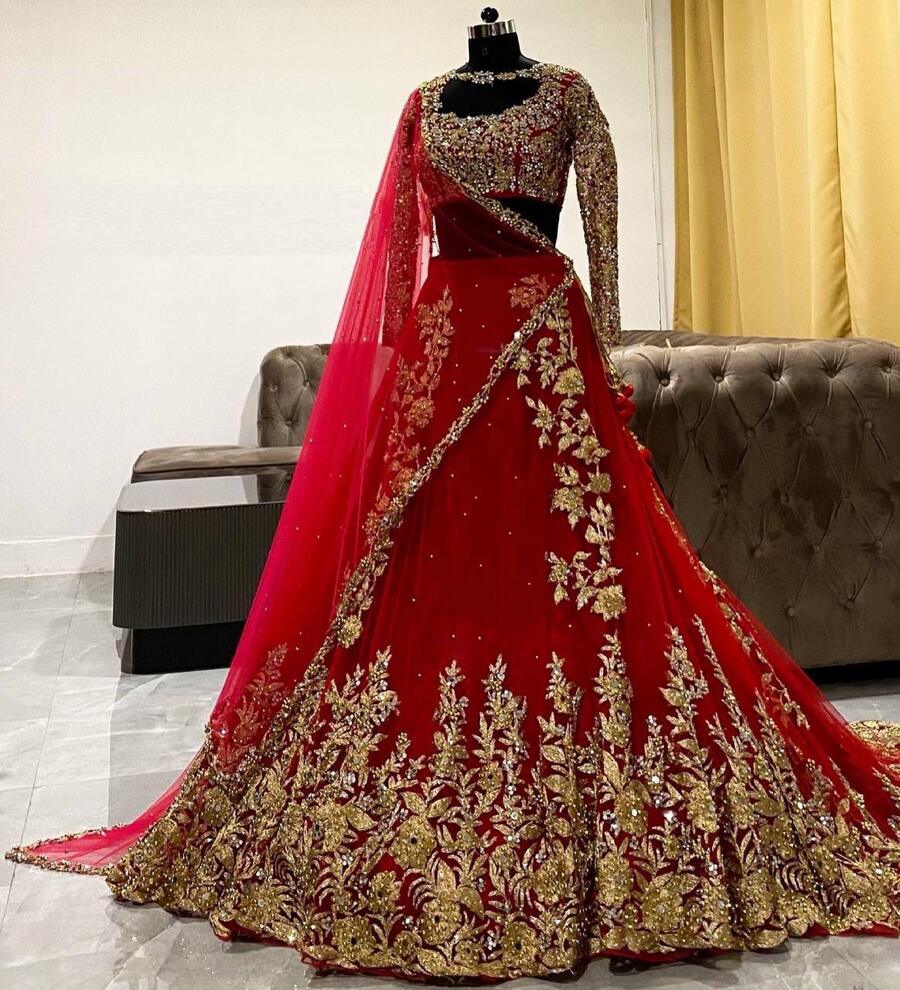 GEORGETTE EMBROIDERY WORK LEHENGA CHOLI WITH DUPATTA PISTA