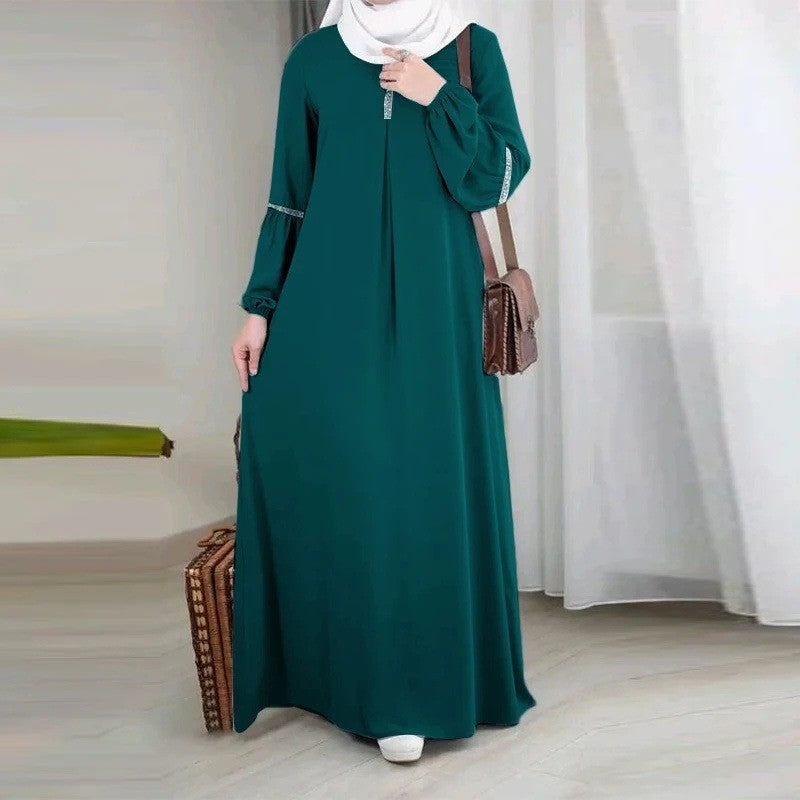 Abaya Dress Casual Sequin Sun Dress