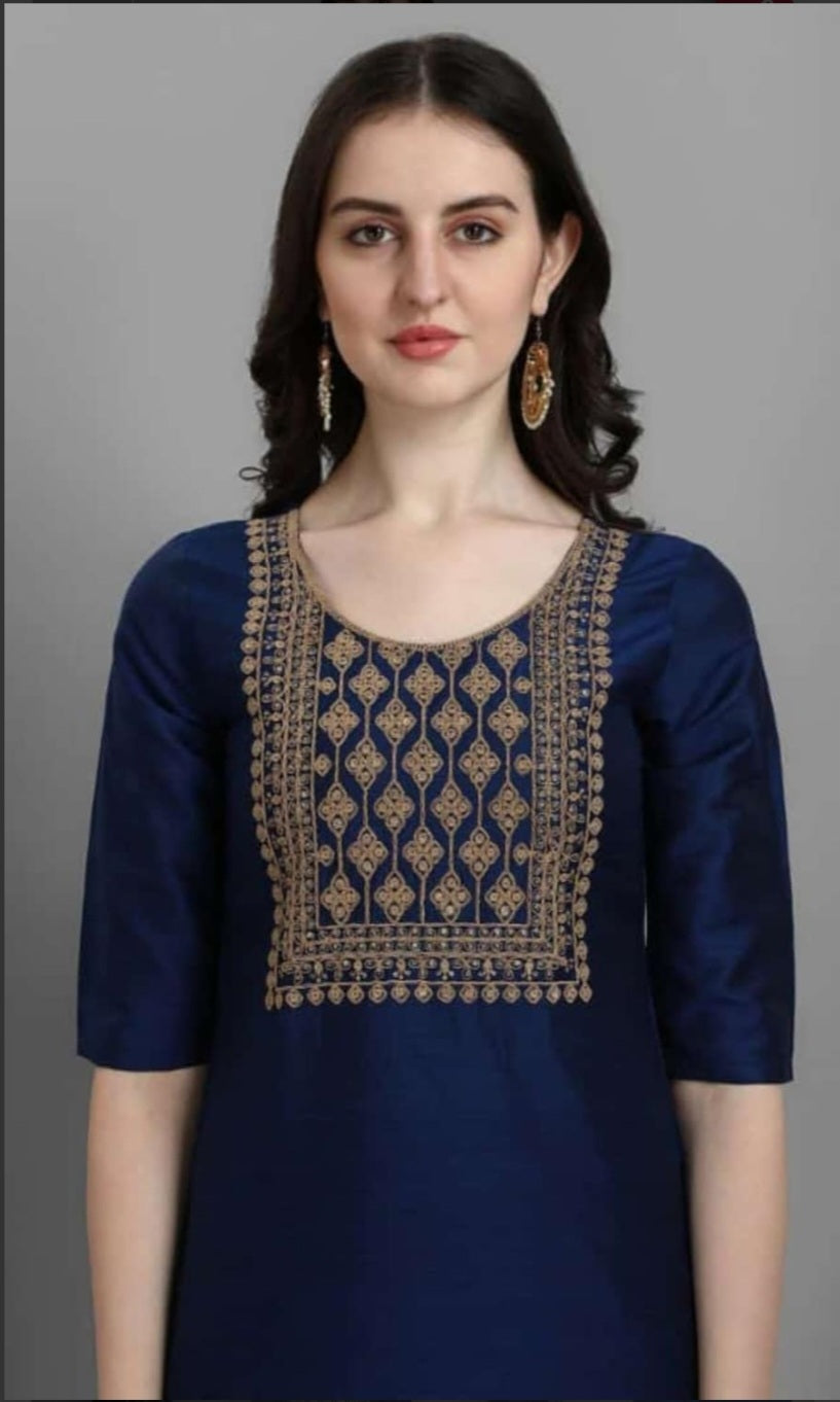 FORMAL WEAR SILK EMBROIDERY WORK TOP BOTTOM WITH DUPATTA CHIKU