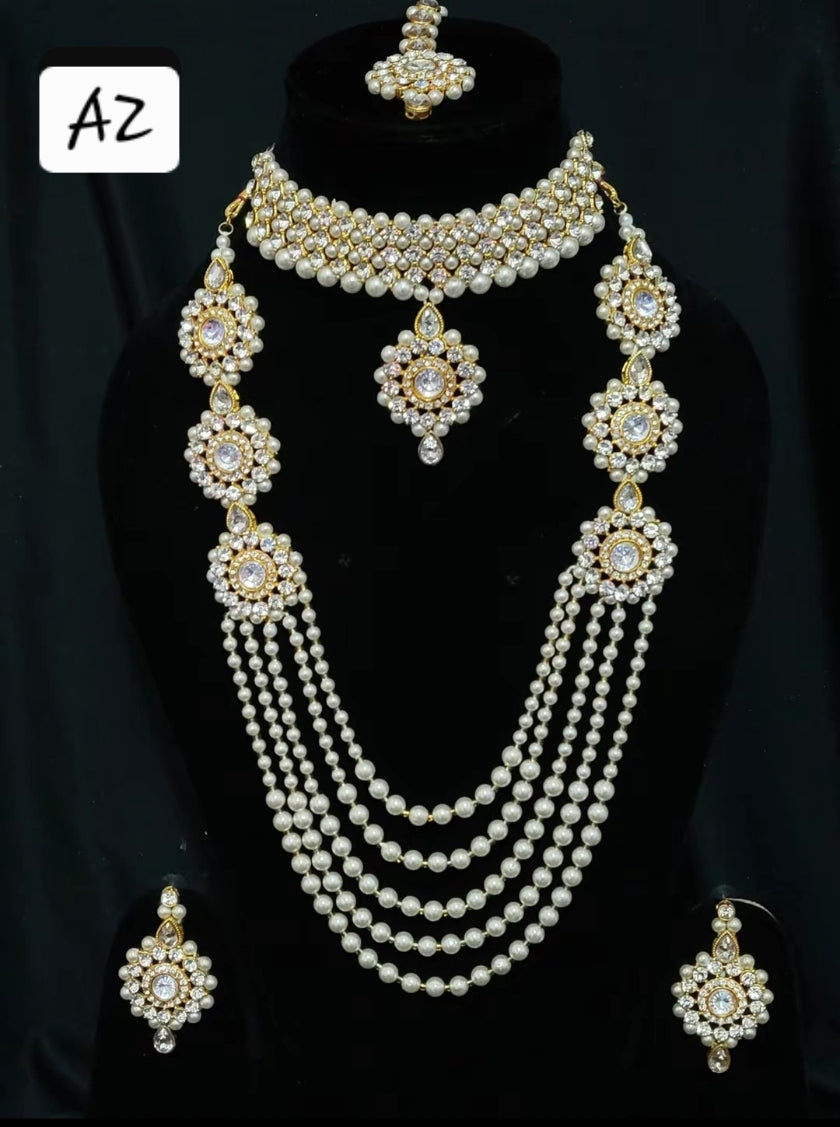 White Mala Wedding set